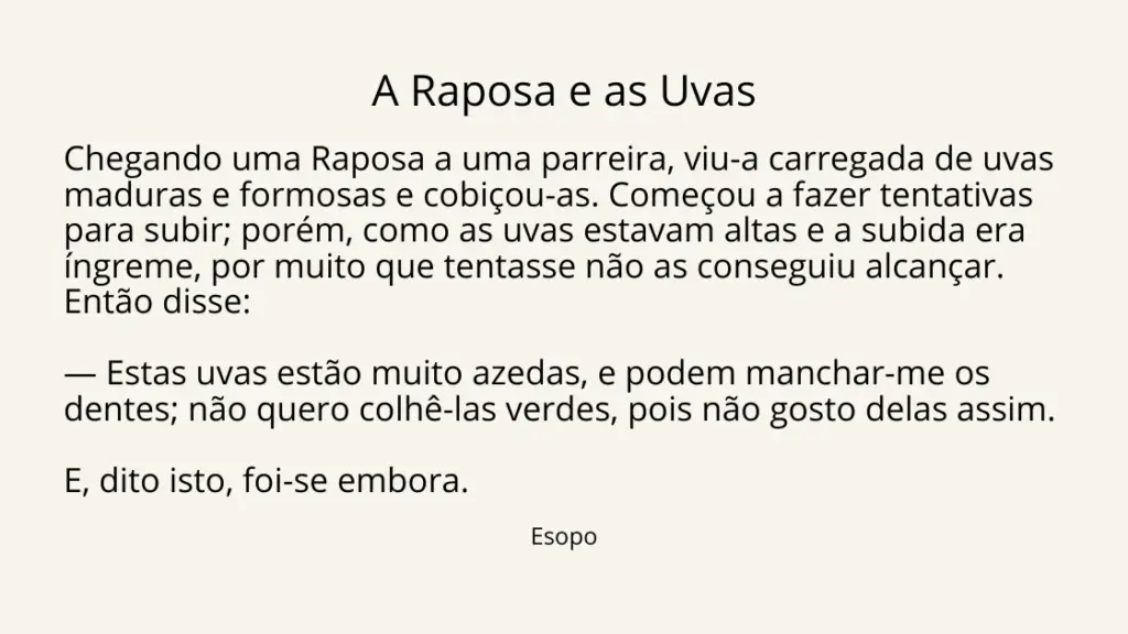 Atividade de interpretação de texto com fábula - Português - 3º ano