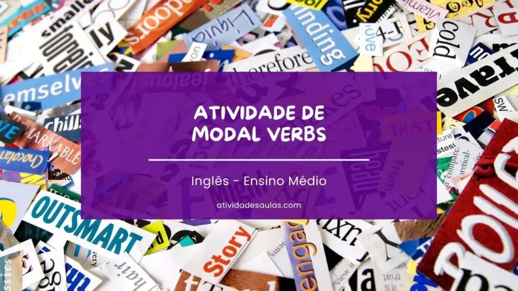Atividade De Modal Verbs Ingles Ensino Medio