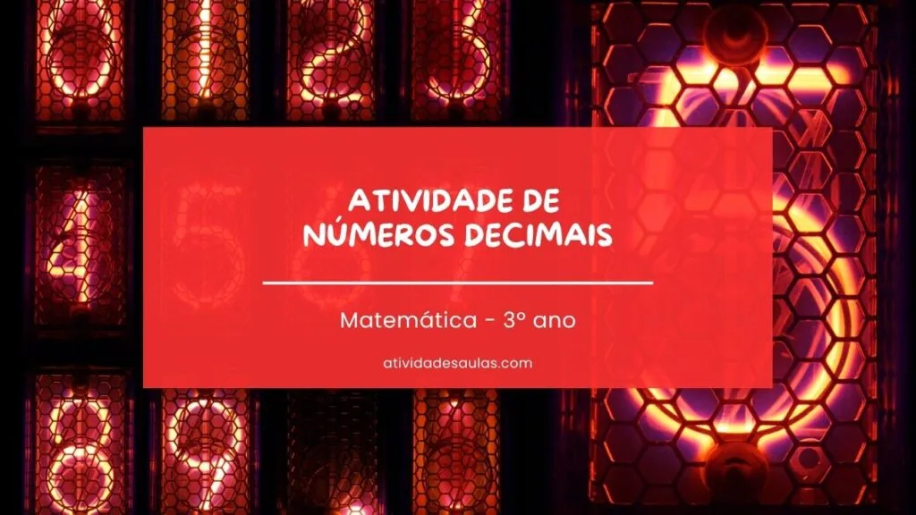 Atividade De Numeros Decimais Matematica
