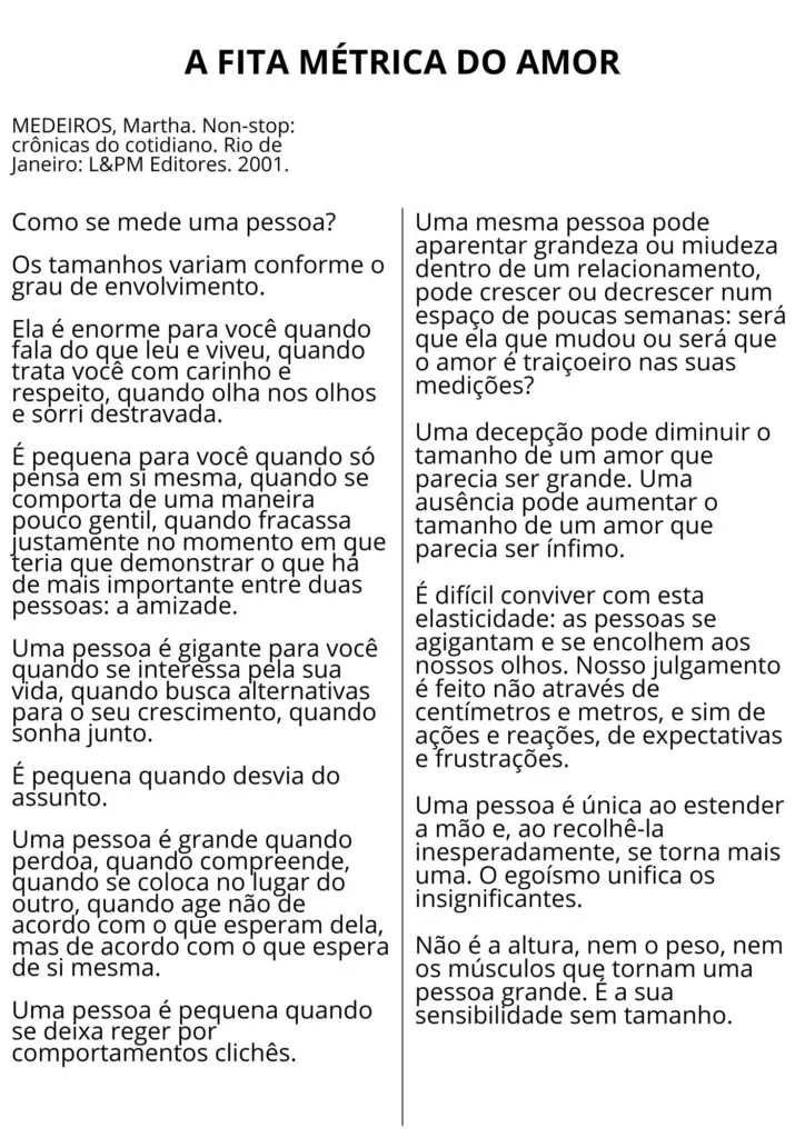 ATIVIDADE DE CRONICAS 9 ANO 1