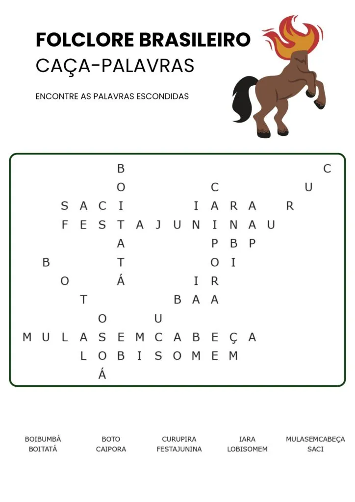 CACA PALAVRA FOLCLORE 2