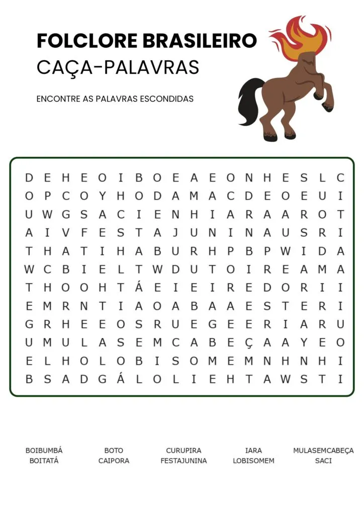 CACA PALAVRA FOLCLORE 3