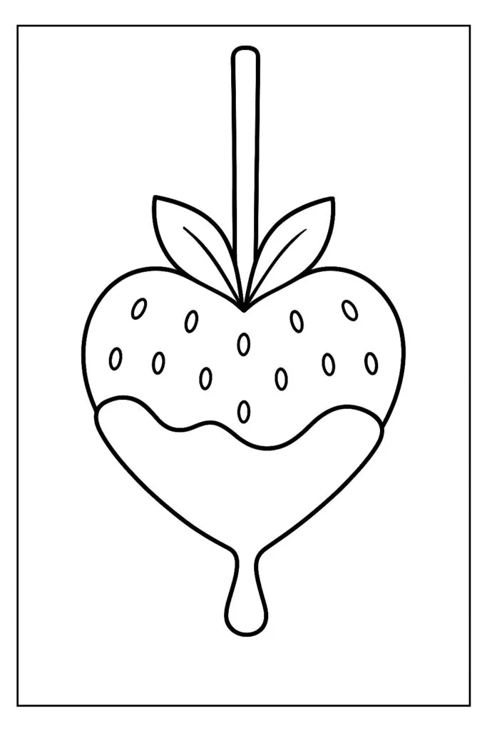 Desenho Colorir Pintar Morango Do Amor