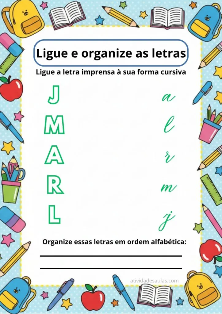 Atividade De Letras Do Alfabeto 3