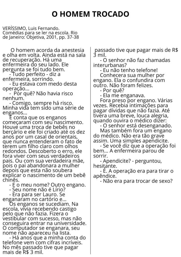 Atividade Luis Fernando Verissimo Ensino Medio 1