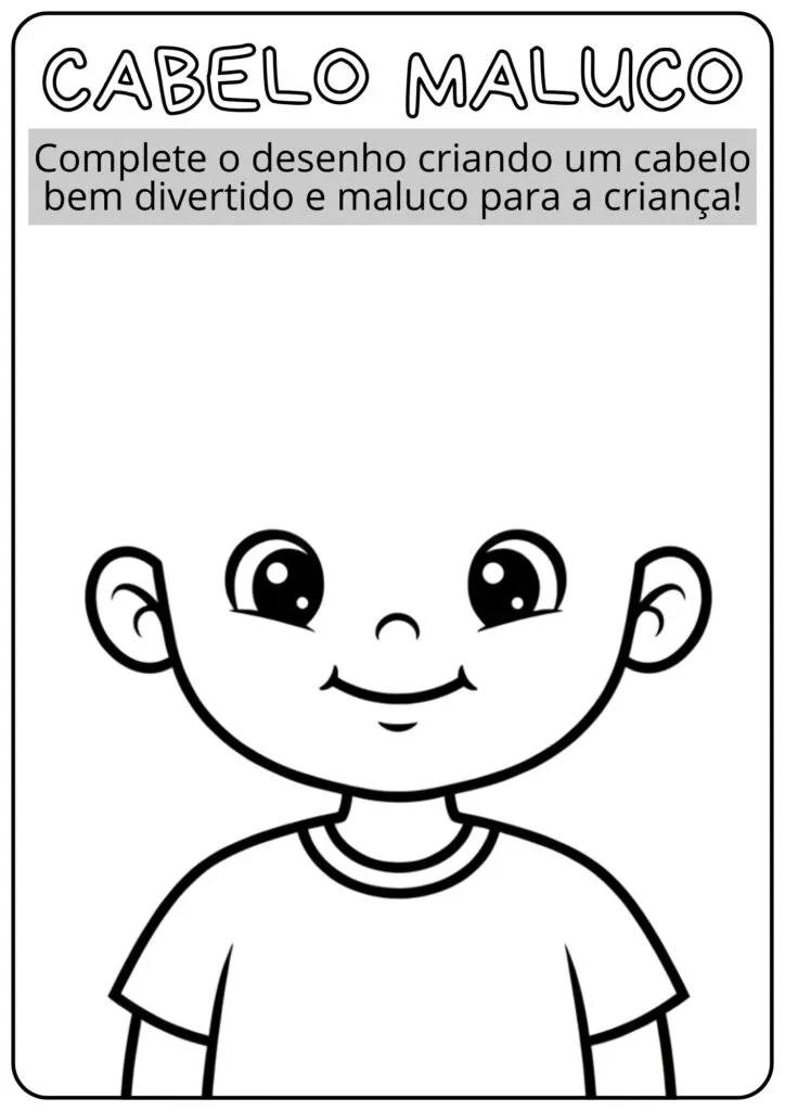 Atividade Semana Da Criança Cabelo Maluco