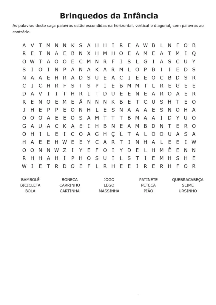 Brinquedos Da Infancia Imprimir Caca Palavras Page 0001