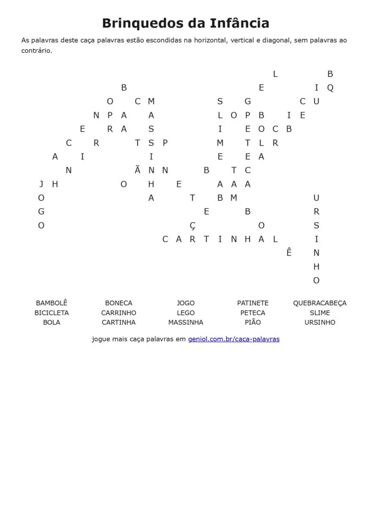 Brinquedos Da Infancia Imprimir Caca Palavras Page 0002
