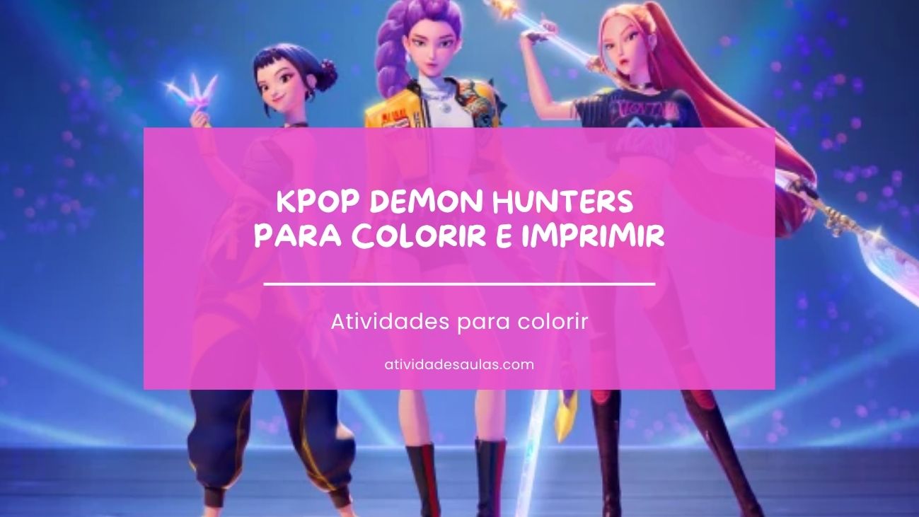 Kpop Demon Hunters Para Colorir E Imprimir