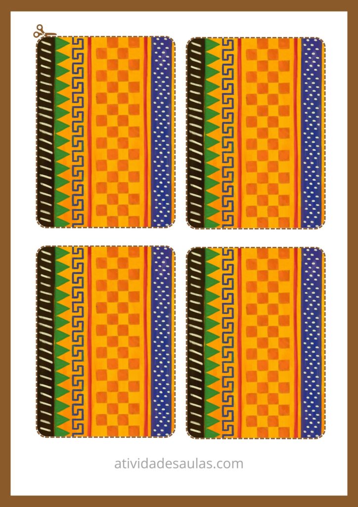 Jogo da memória afro-brasileira para o Dia da Consciência Negra