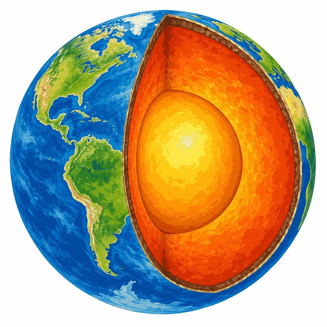 Camadas Da Terra Em Corte 11zon