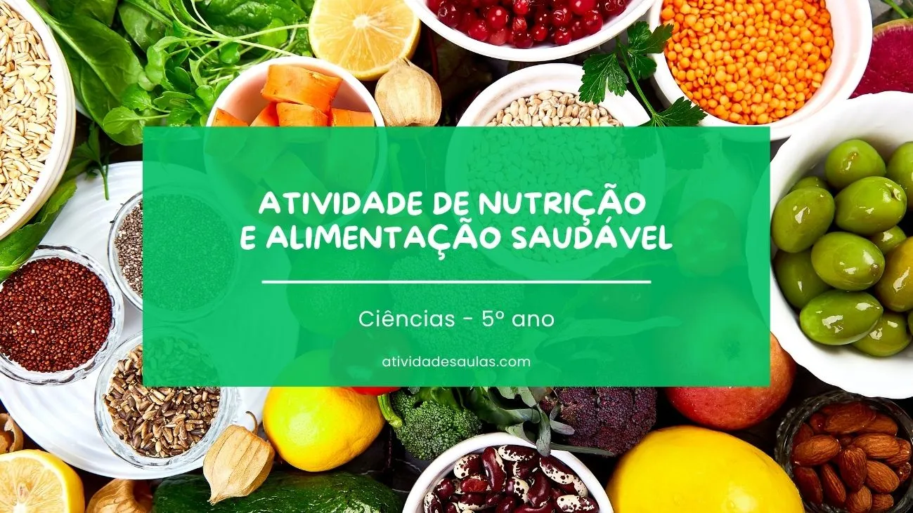 atividade de nutrição e alimentação saudável 5º ano