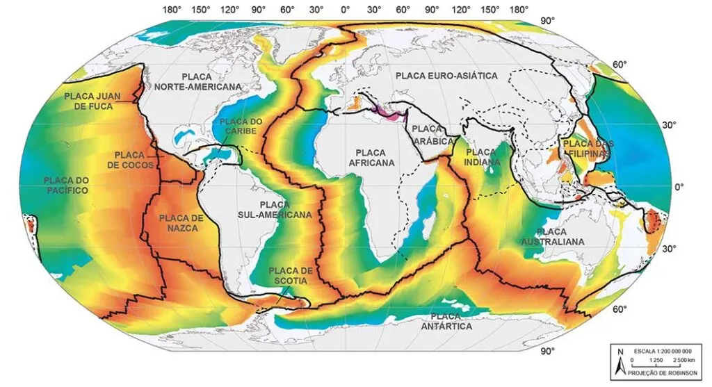 Placas Tectonicas E Crosta Oceanica