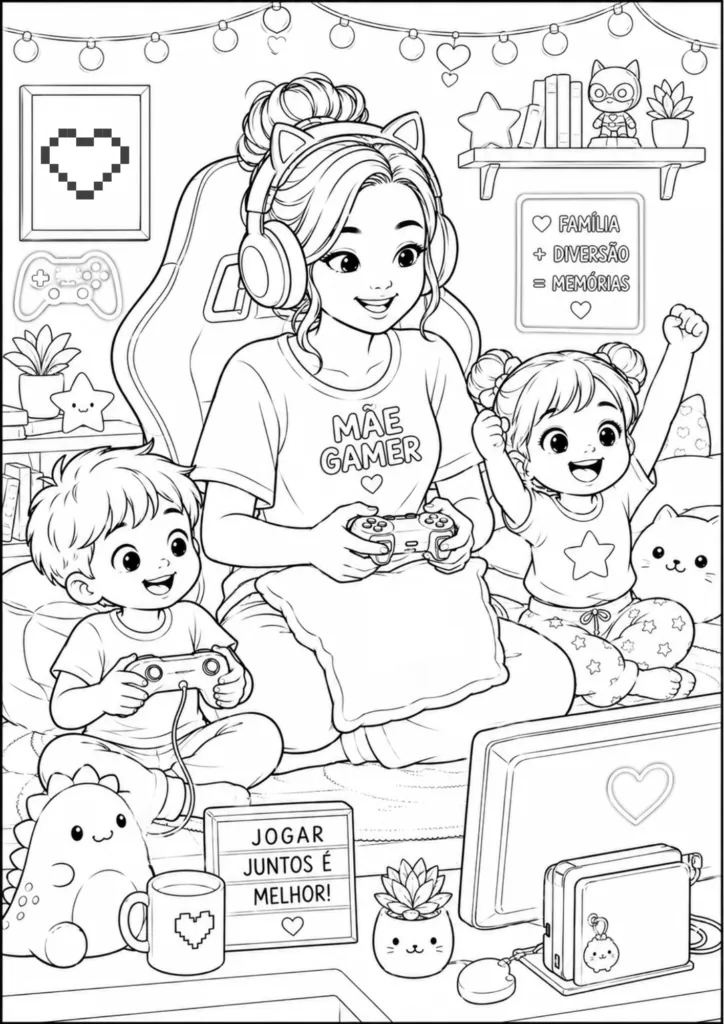 dia das mães para colorir e imprimir