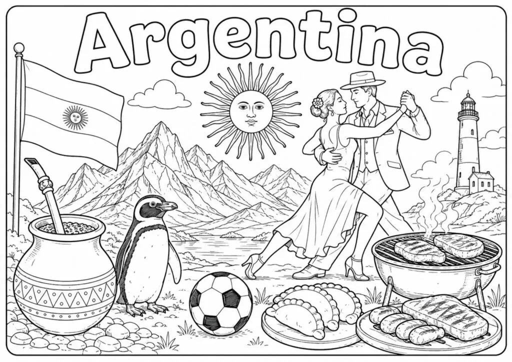 Grupo J para colorir - Copa do Mundo