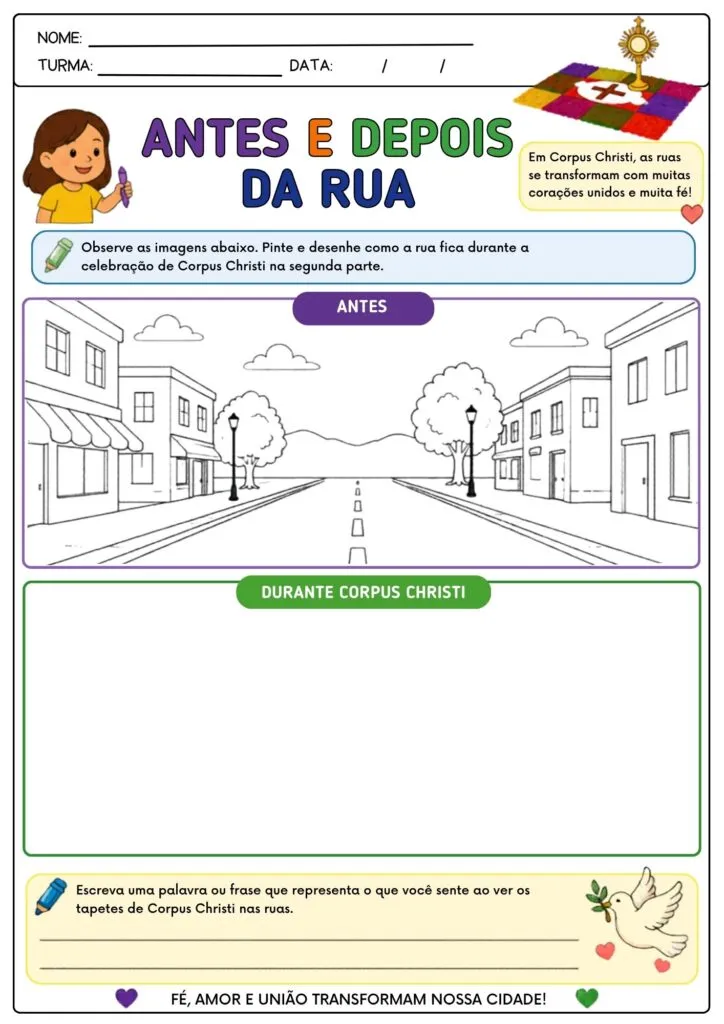 Atividades de Corpus Christi para Educação Infantil e Anos Iniciais