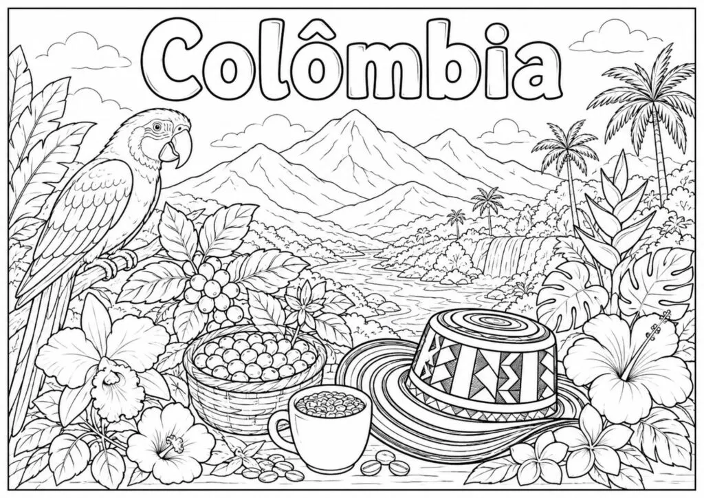 Grupo K para colorir - Copa do Mundo