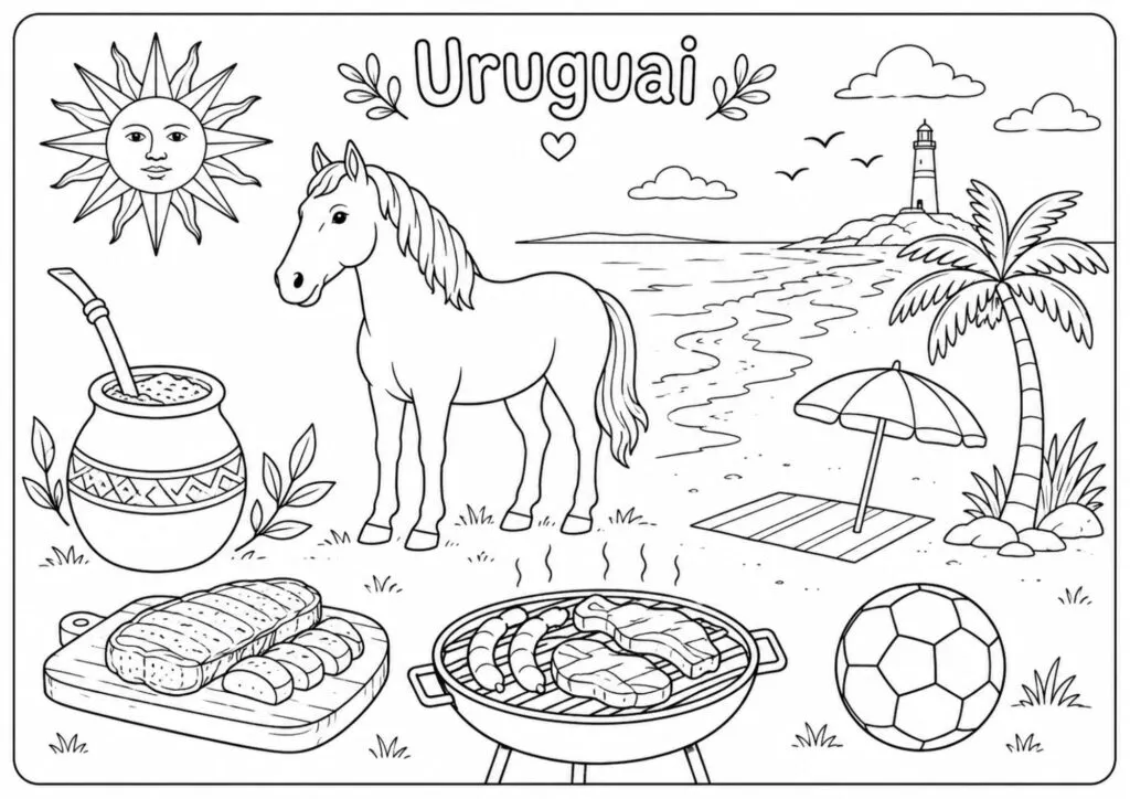 Grupo H para colorir - Copa do Mundo