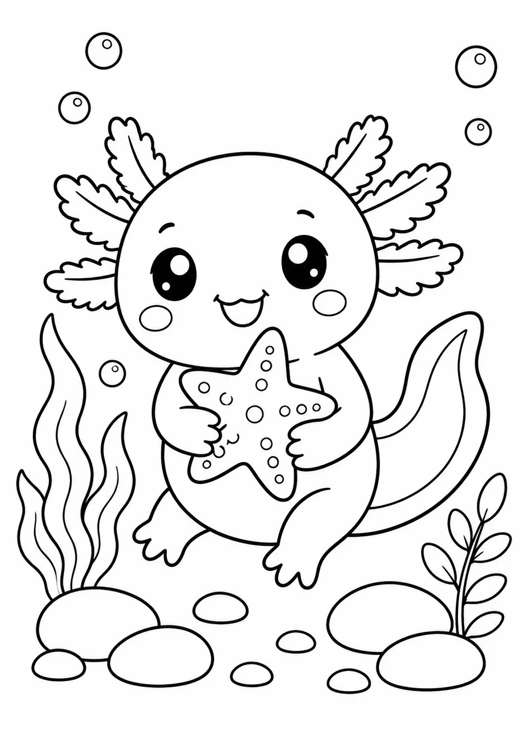axalotes para colorir