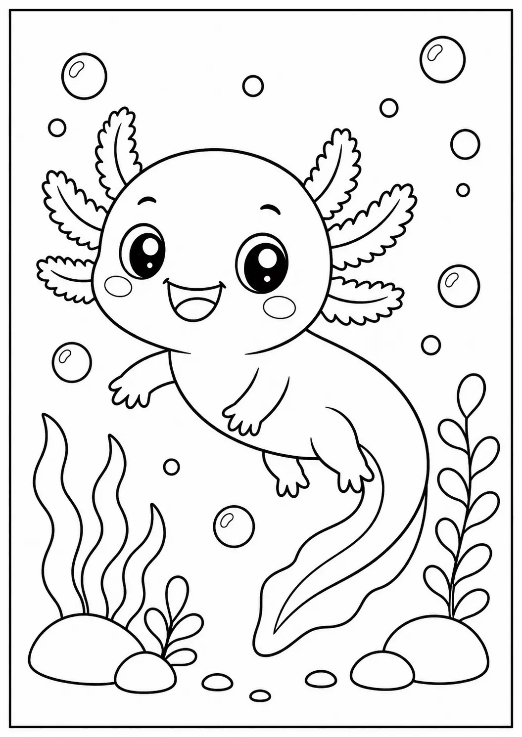 axalotes para colorir