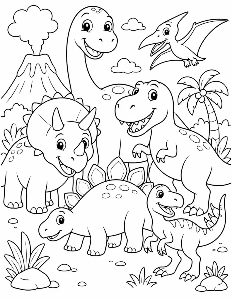 Dinossauros para colorir