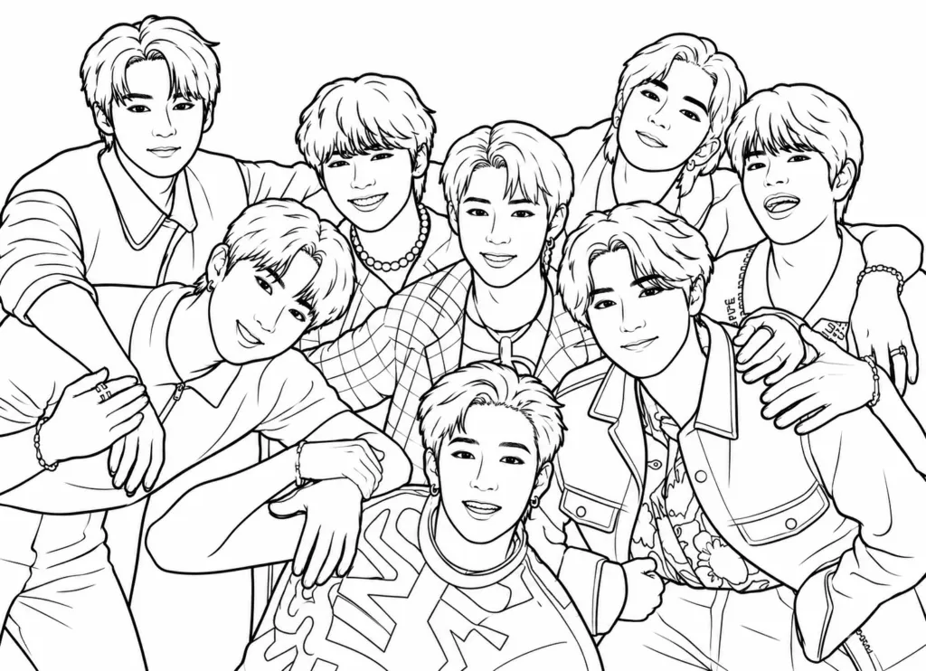 Atividade de colorir do Stray Kids - PDF para impressão