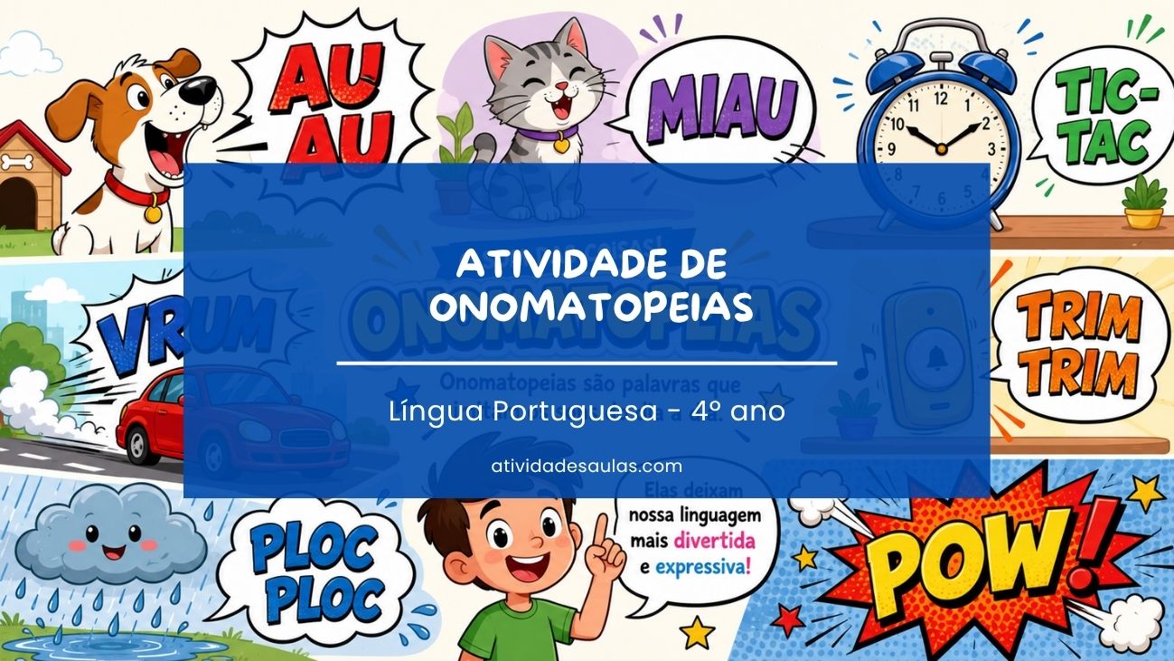 Atividade De Onomatopeias 4o Ano Com Gabarito PDF EF15LP14