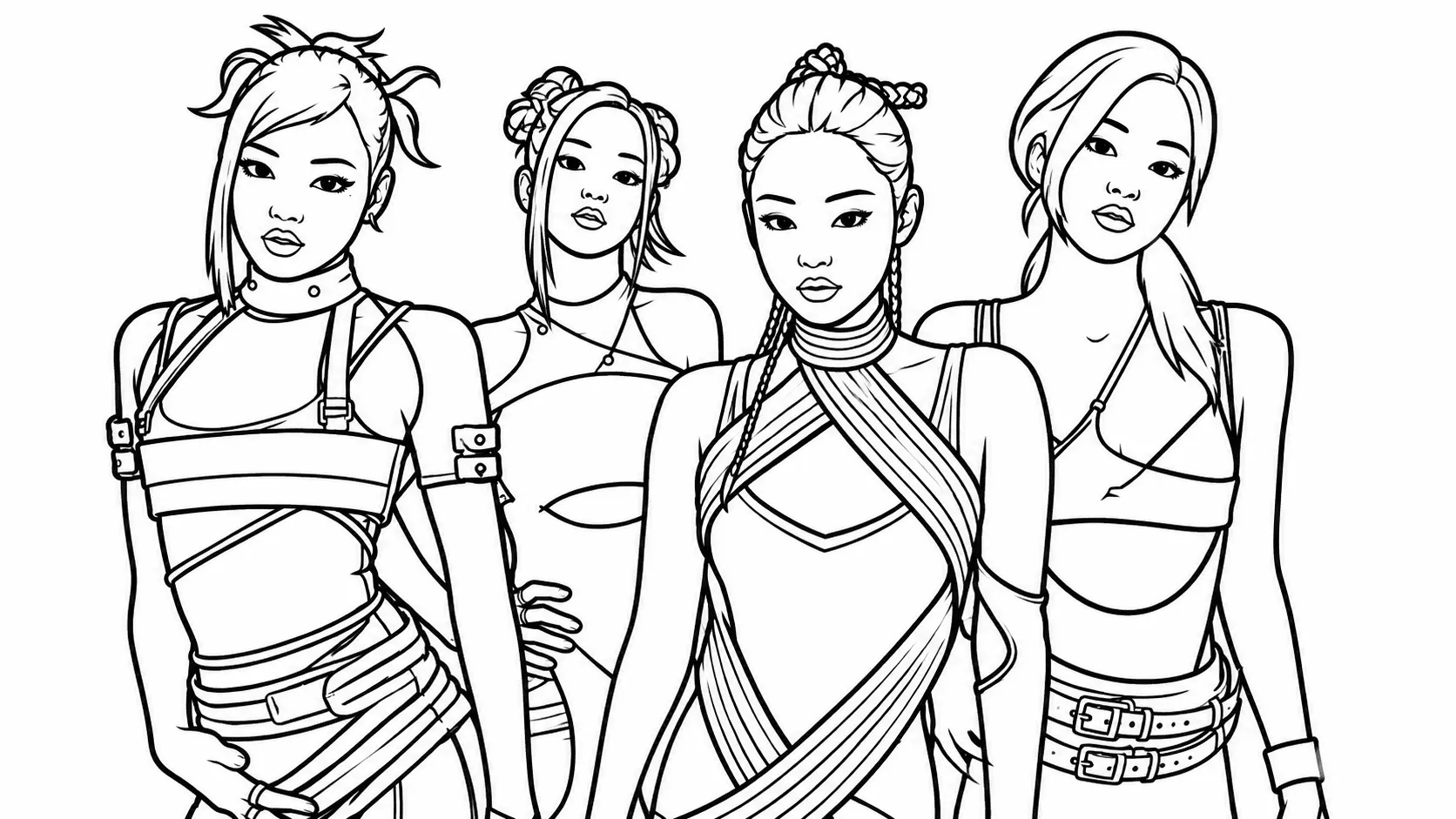 Atividade de colorir do BLACKPINK
