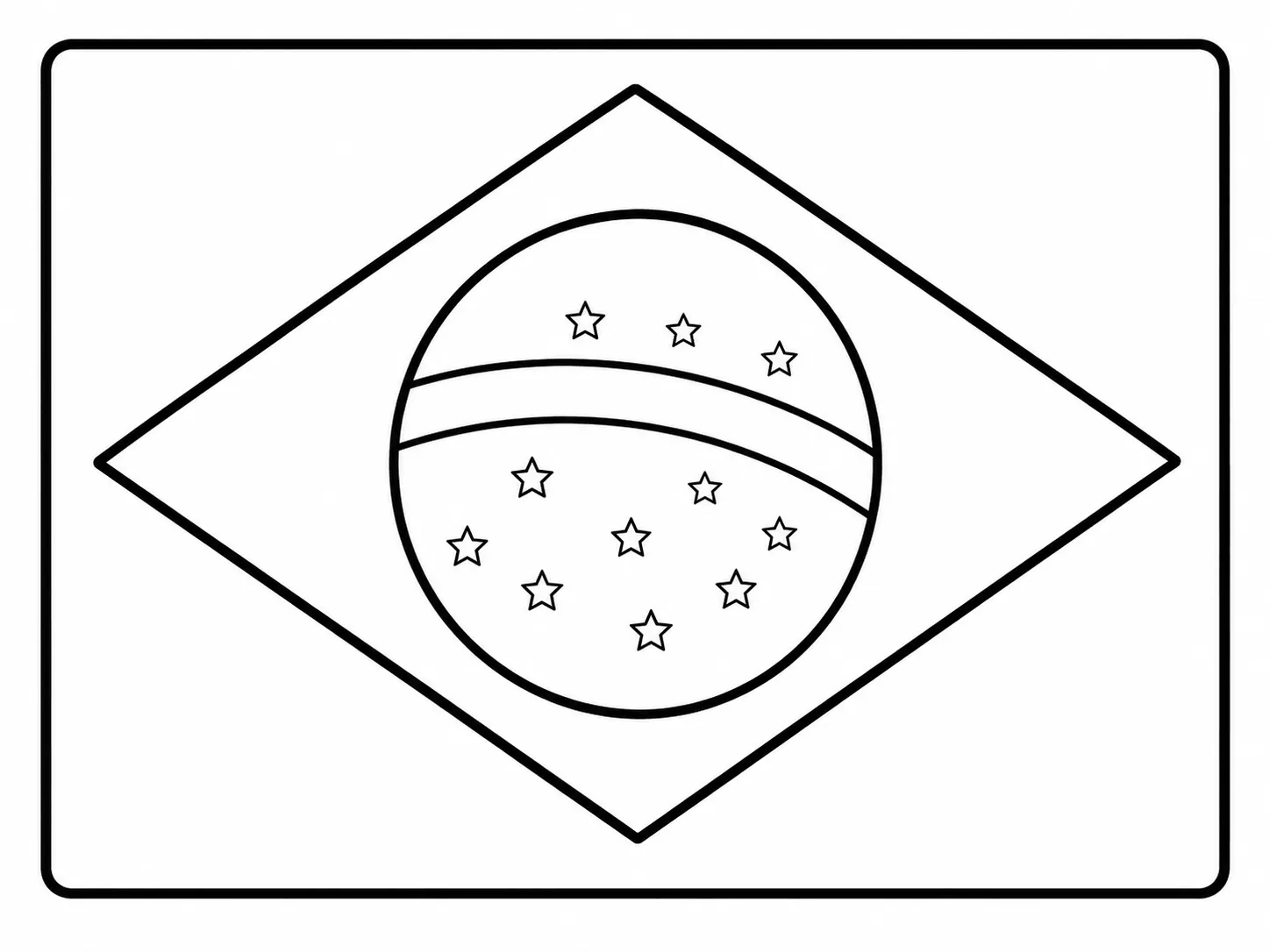 Atividade de conhecer a bandeira do Brasil