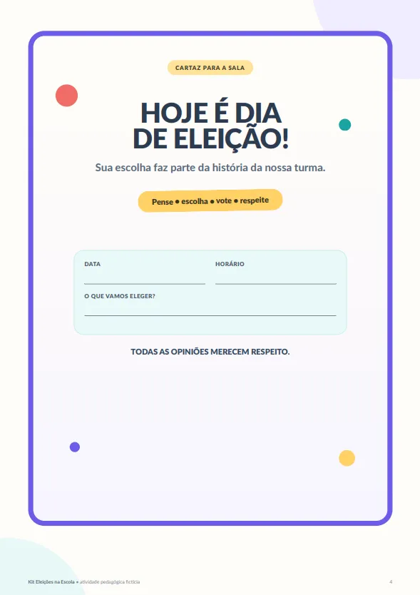 Eleições na Escola: atividade prática para aprender sobre democracia e cidadania