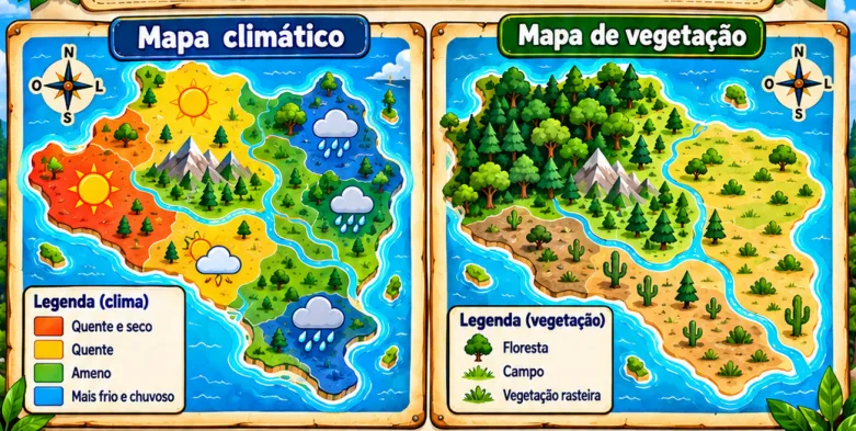Atividade de tipos de mapas - 4º ano - com gabarito (PDF) - EF04GE10