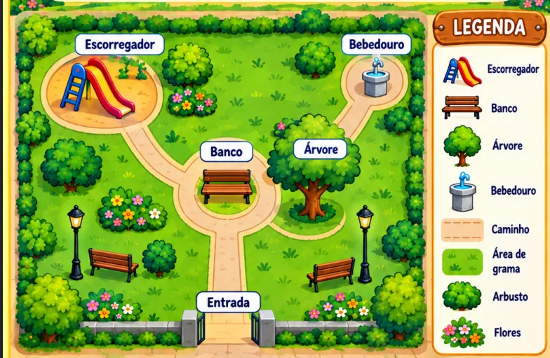 Atividade de Mapas Mentais e Croquis - 2º ano - com gabarito (PDF) - EF02GE08