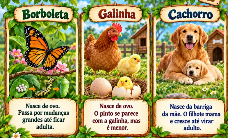 Atividade de ciclo de vida dos animais